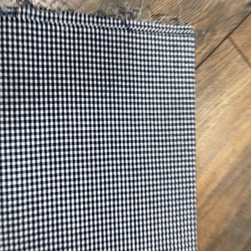 Checked fabric 0.50 x 1.50 like new, black and white