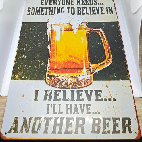 Metal decorative beer sign vintage retro 20x30 like new