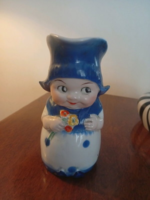 Blue Dutch Girl creamer pitcher collectible used 1935-1949 Goebel porcelain