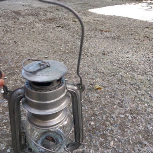 Gas lamp used, height 24 cm, vintage