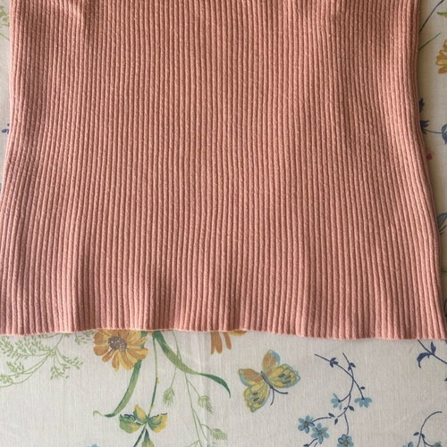 Pink ribbed knitted blouse like new, size S