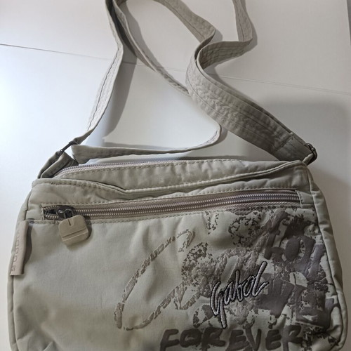 Shoulder bag used, gray color for young ages