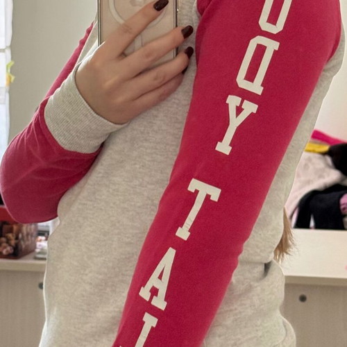 Bodytalk Long-Sleeve Shirt Used, Red Gray, Size S