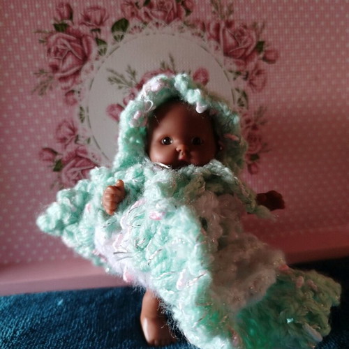 Doll with Handmade Dress and Hat New