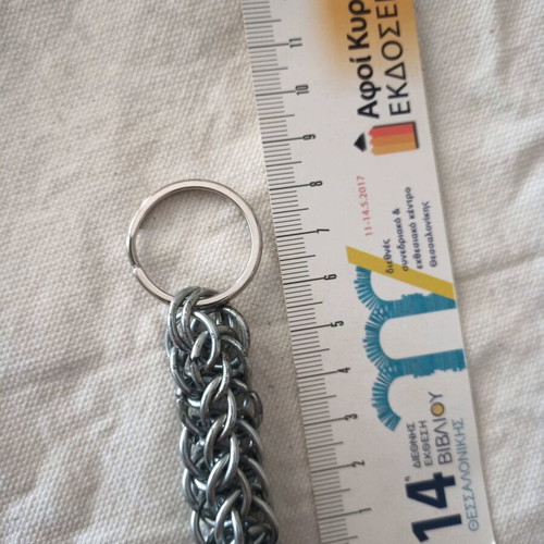 Steel keychain like new, Persian knot