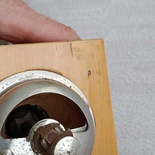 Manual coffee grinder used, vintage personal item