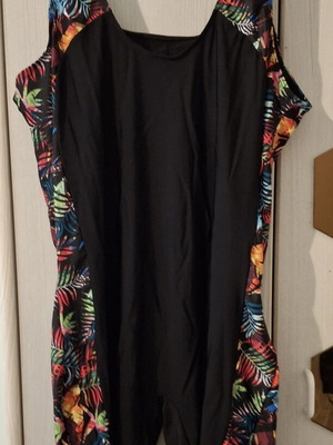 One-piece sports swimsuit black, size 4XL, new