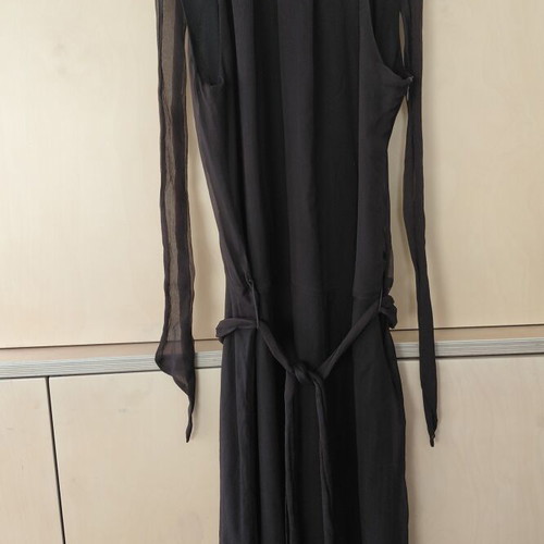 Zara silk summer dress brown large like new