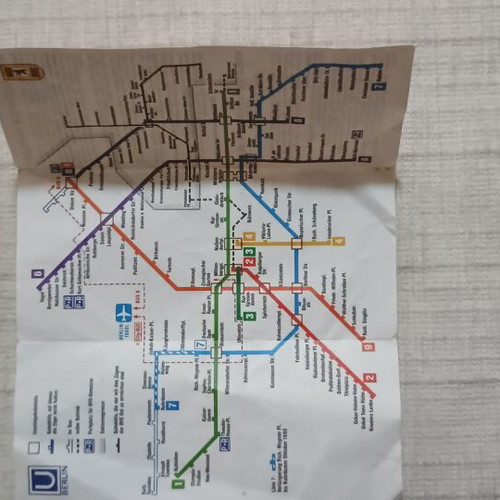 Berlin Transport Map 1979-1980 like new, paper foldable