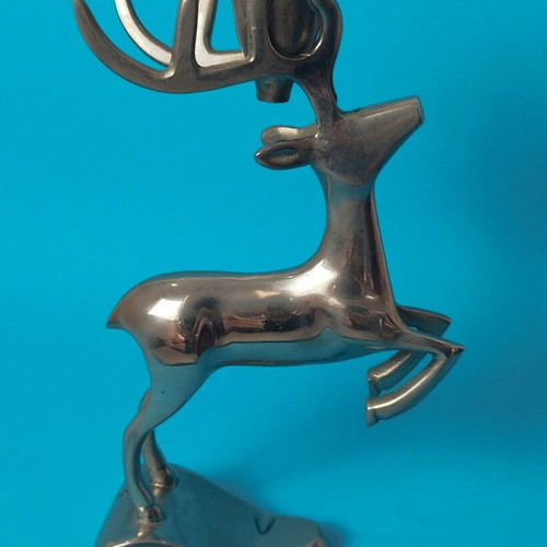 Candle holder like new, metal reindeer shape