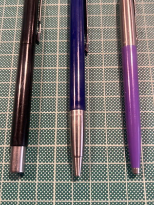 3 στυλό Parker, μαύρο roller ball UK, μωβ ballpoint UK, βιολετί ballpoint Γαλλία