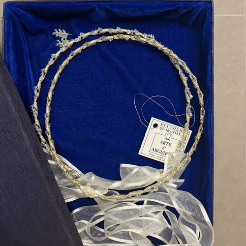 Wedding crowns new with box and pins