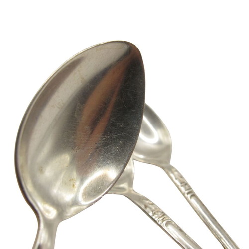 Vintage EPNS Silver Plated Spoon Set of 3 with Monk Handles England 1930–1940