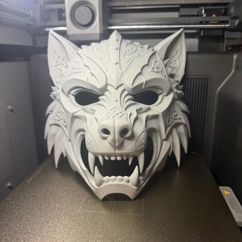 Norse Wolf Mask 3D Printed Viking Mythology