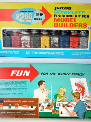 Vintage 60's Pactra Complete Finishing Colour Kit Model 145E USA new