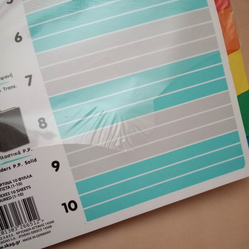 Colored A4 Index Dividers like new, set of 2