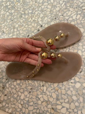 Agl flip flops used, size 40, beige