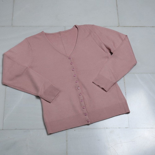 Women’s knitted set cardigan and blouse pink like new