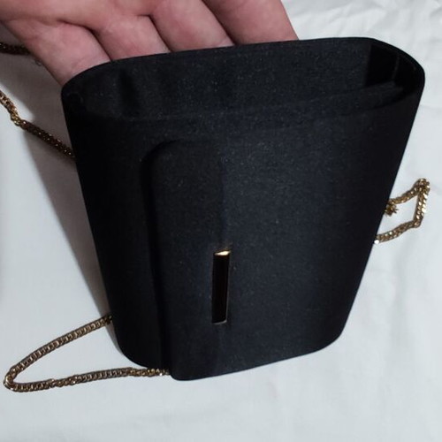 Satin shoulder bag black, like new, evening use