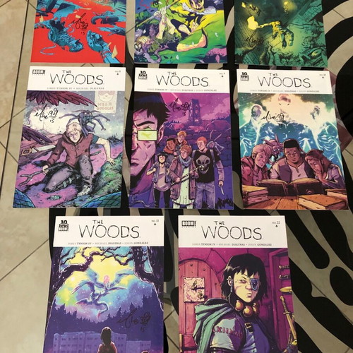 The Woods set of 8 comics new, signed by Michael Dialynas