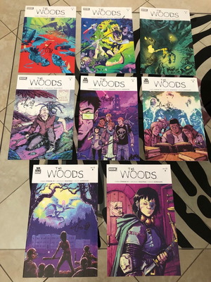 The Woods set of 8 comics new, signed by Michael Dialynas