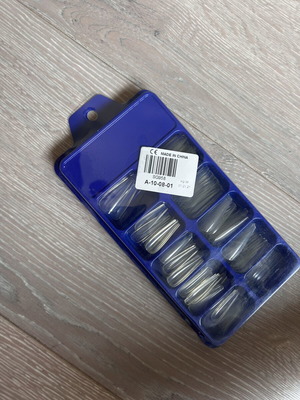 Clear Coffin Nail Tips Set 1000 pcs, full coverage ballerina extensions