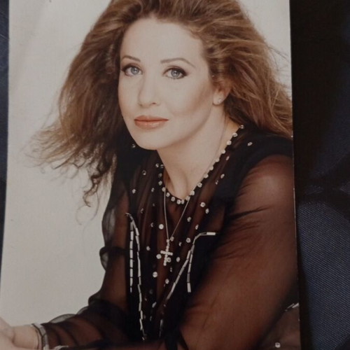 Photograph of Annita Vernardou used with handwritten lyrics from 1995