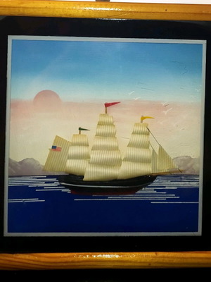 Κάδρο βιντατζ 3d καράβι 20×20