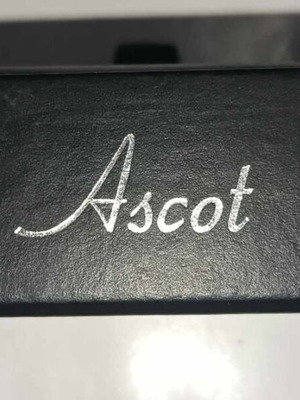 Ascot silver cufflinks like new in leather case