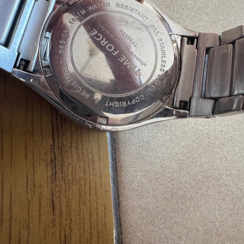 Time Force men's watch used, stainless steel, 10 ATM water resistant