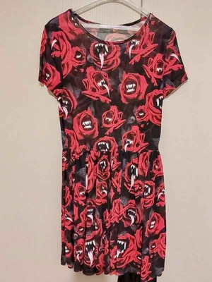 Alternative Dress Set with Flowers new, Goth Dark Style