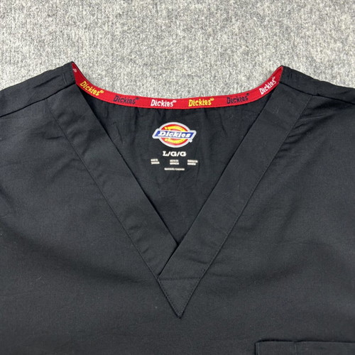 Dickies medical nurse shirt men's large black used with pockets