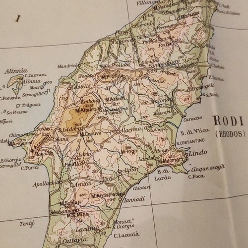 Italian map 1941 L'Egeo e L' Anatolia Occidentale used, Aegean and Western Anatolia