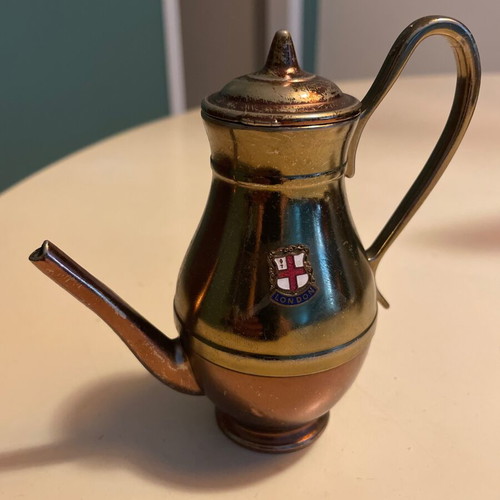 Vintage miniature pitcher made of bronze and copper, like new