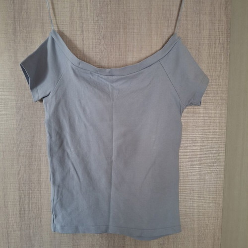 Sinsay Off-Shoulder Blouse like new, turquoise, size L