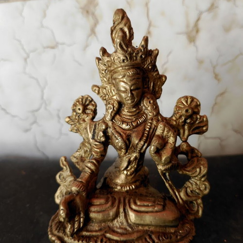Brass Tara statue like new