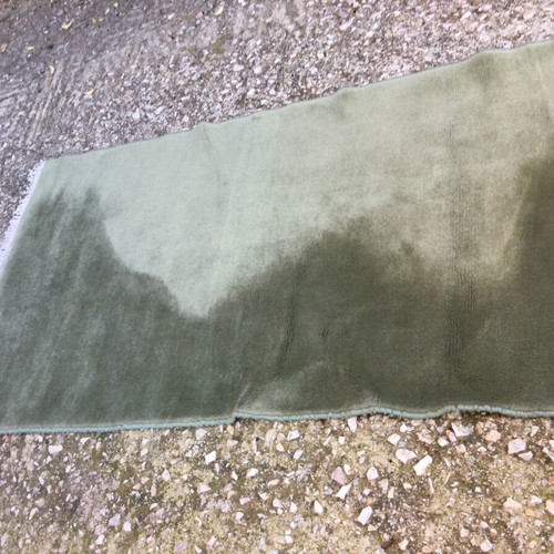 Wool rug used green pastel 165x70 cm with thick pile