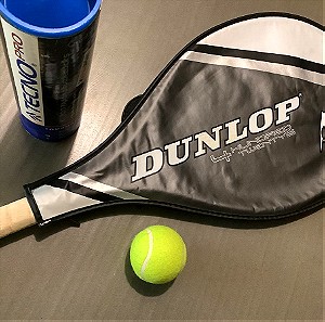 Ρακέτα τέννις Dunlop ολοκαίνουρια με θήκη και σετ μπάλες