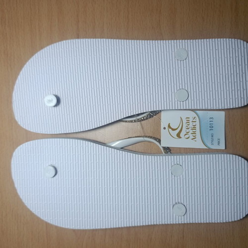 Infinity Cross flip flops with rhinestones, size 41/42