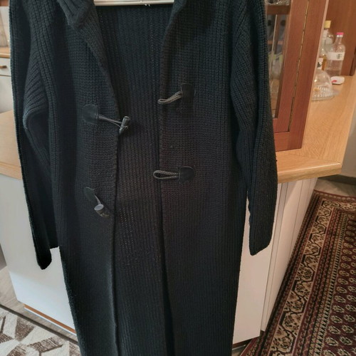 Wool cardigan used, size L, black