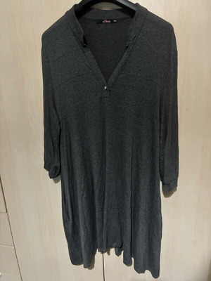 Γκρι oversize φόρεμα μεταχειρισμένο, One Size, άνετη γραμμή