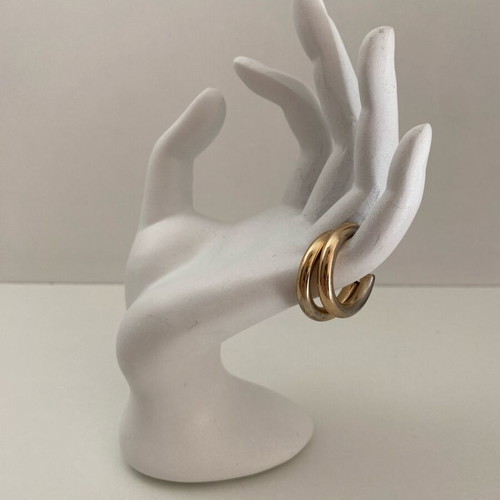 H&M hoop earrings used, gold coloured