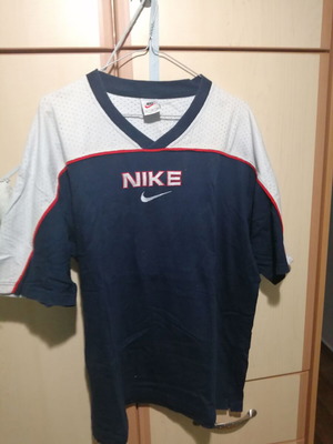 Vintage Nike short-sleeve shirt XL like new, white and blue
