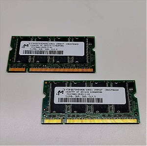 MT8VDDT6464HDG-335C1 - Micron 512MB DDR-333MHz PC2700 Non-ECC Unbuffered DDR Dual Rank Memory