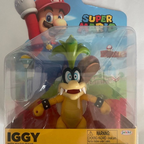 World of Nintendo Super Mario Iggy 4" figure new, collectible