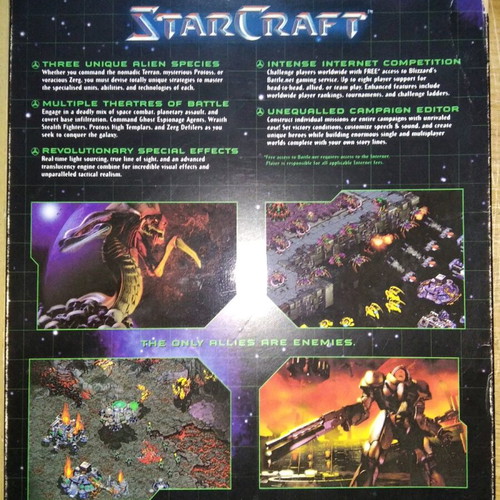 StarCraft Big Box PC game used, 1997, no manual