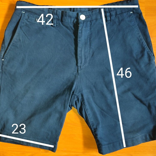 Zara men's chino shorts used, dark blue, size 42