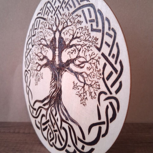 Tree of Life decorative woodcut new, 20cm diameter