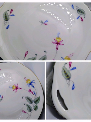 Vintage floral Thomas Bavaria porcelain platter like new