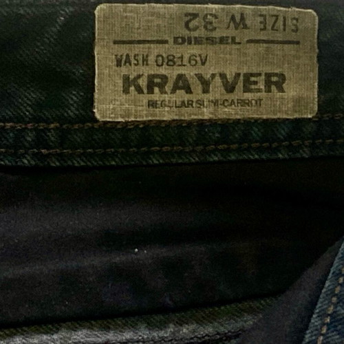 Diesel Krayver Black Denim Pants like new, size L